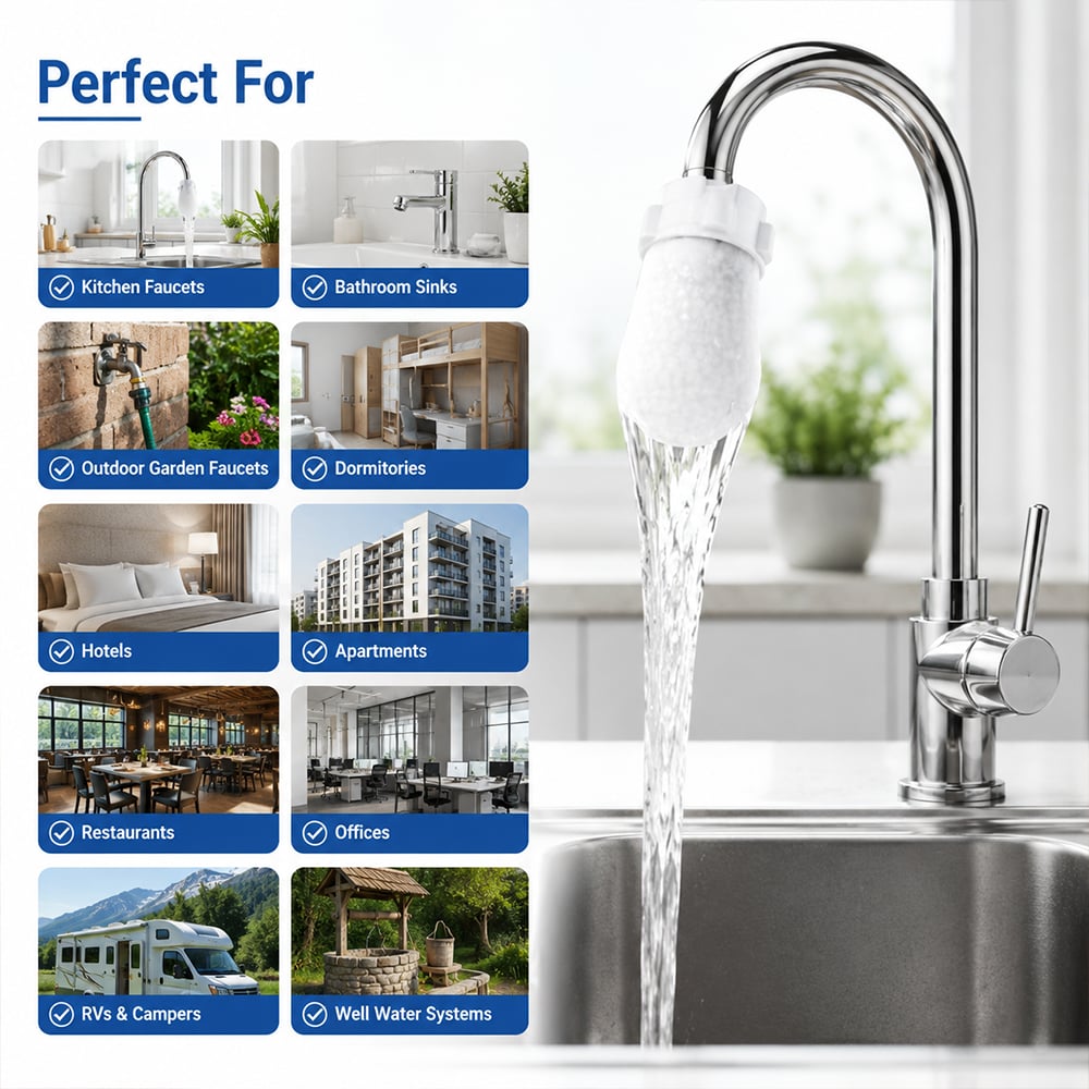50 Pack Universal Splash Proof Faucet Filter Cotton Bags