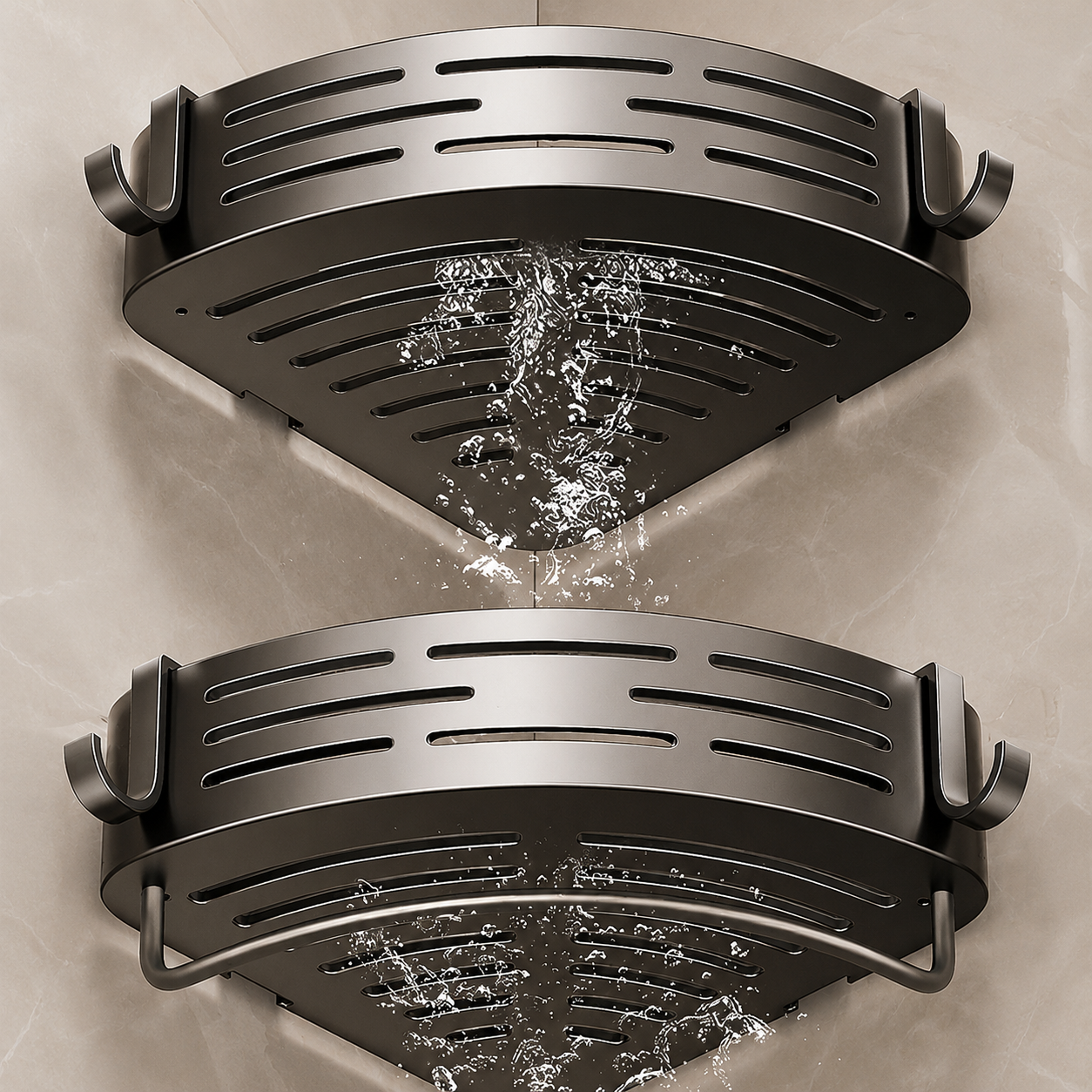 No-Drill Corner Shower Shelf – Strong, Space-Saving & Rust-Resistant