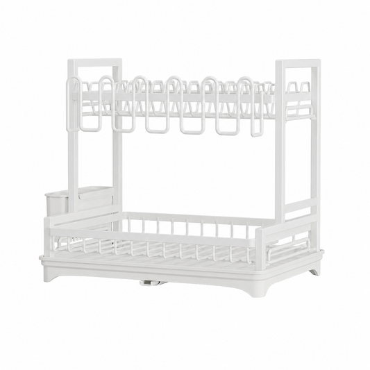 2-Tier Kitchen Dish Drying Rack & Organizer