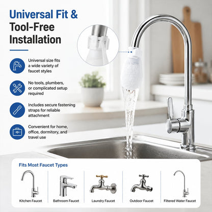 50 Pack Universal Splash Proof Faucet Filter Cotton Bags