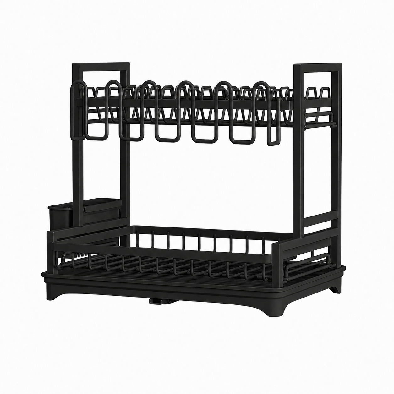 2-Tier Kitchen Dish Drying Rack & Organizer