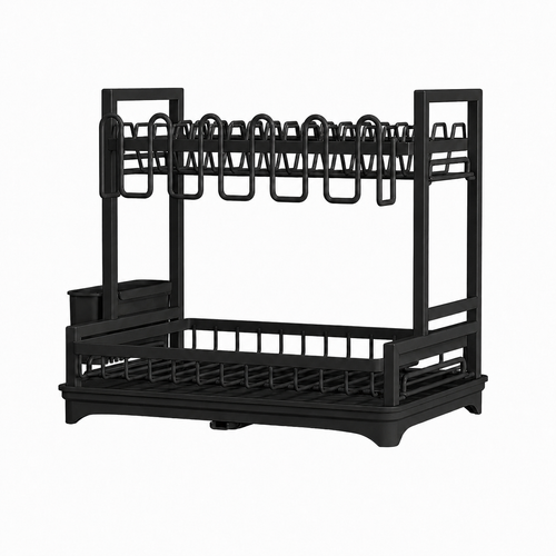 2-Tier Kitchen Dish Drying Rack & Organizer