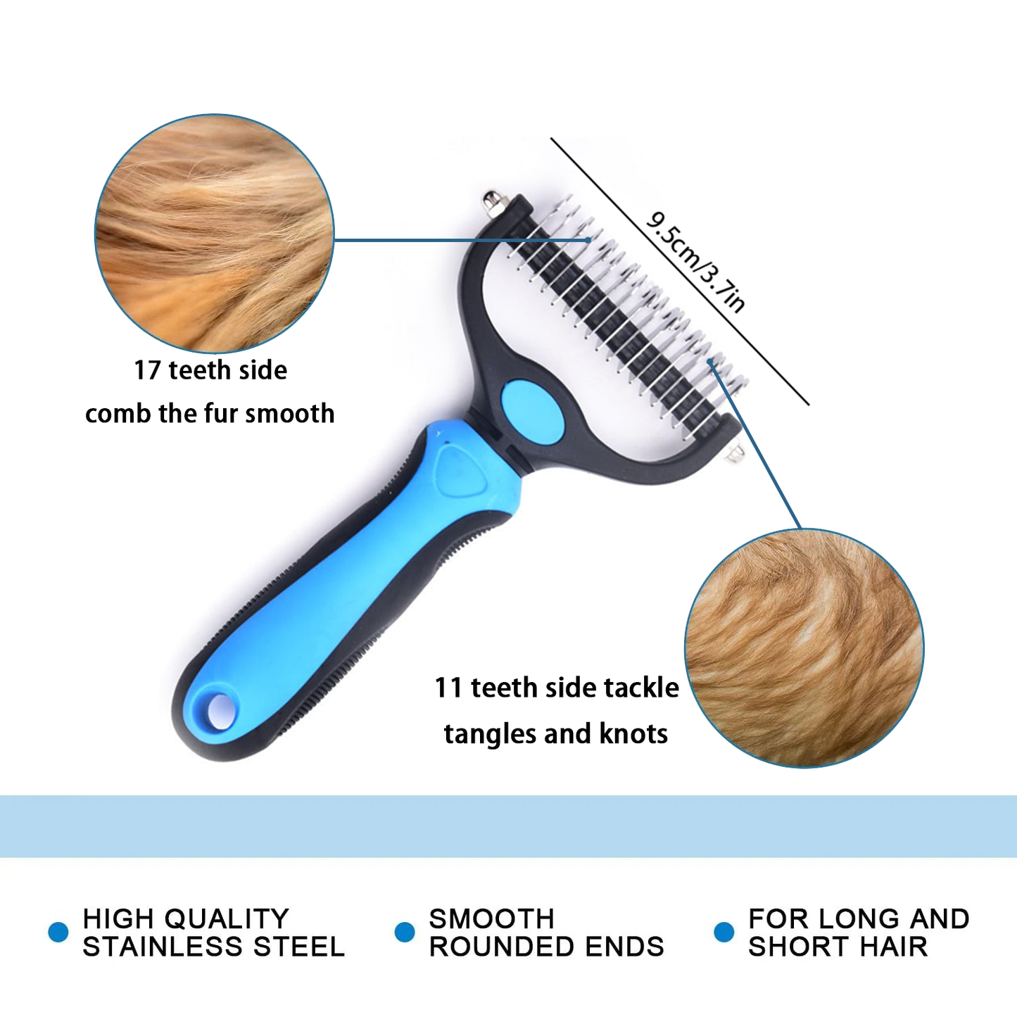 🐾 Professional Deshedding Tool for Dogs & Cats – Gentle, Efficient & Fur-Free Home ✨💖
