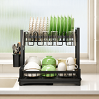 2-Tier Kitchen Dish Drying Rack & Organizer