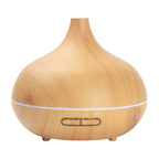 Wood Grain Aroma Diffuser Humidifier – Quiet Mist, Night Light & Remote Control