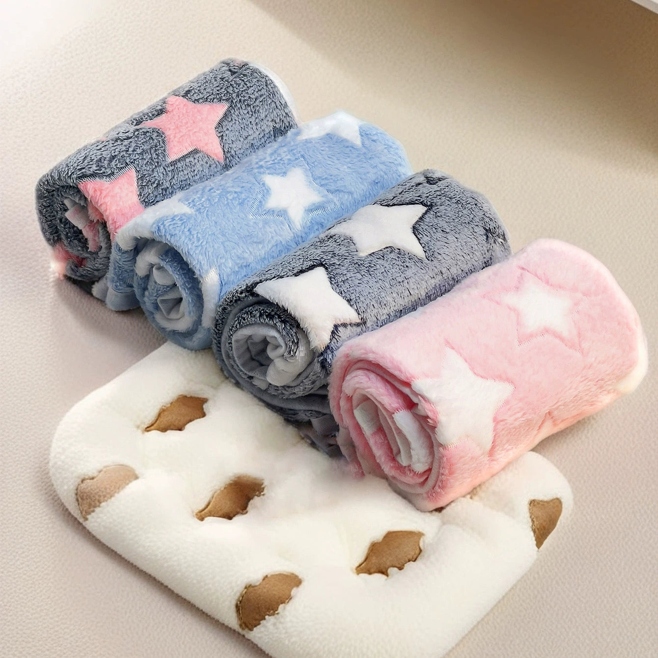 Soft Flannel Star Pet Blanket
