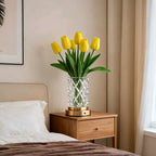 Rechargeable LED Crystal Vase Lamp – Touch Dimming & Elegant Floral Decor