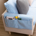 Houndstooth Sofa Armrest Cover – Soft, Stylish & Practical Storage Design