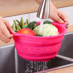 Collapsible Silicone Colander & Drain Basket
