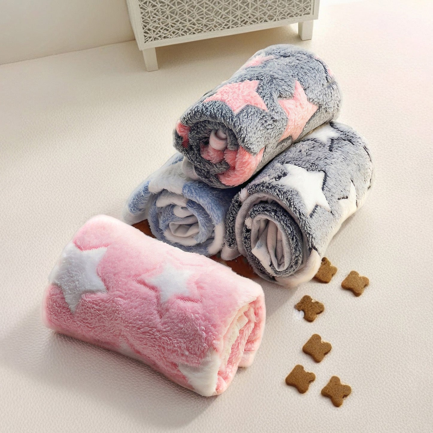 Soft Flannel Star Pet Blanket
