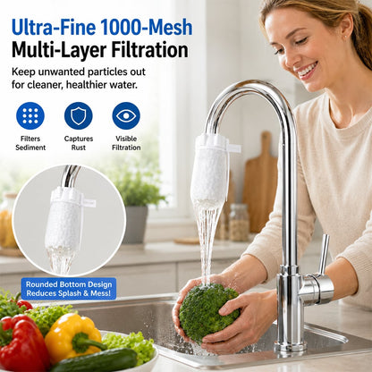 50 Pack Universal Splash Proof Faucet Filter Cotton Bags