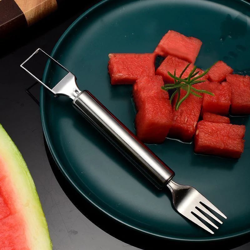 2 in 1 Stainless Steel Fruit Cutter Fork Slicer