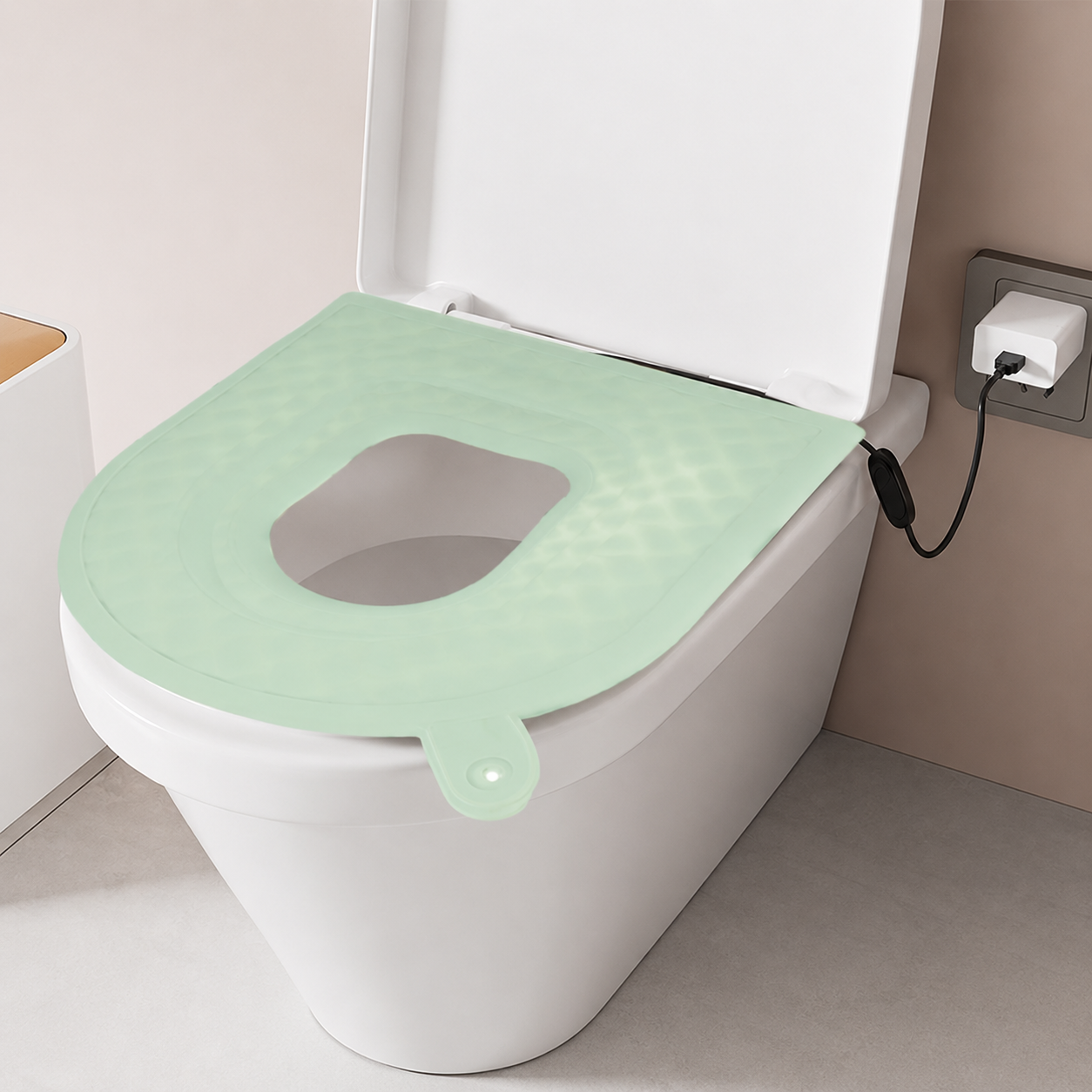 Smart Heated Silicone Toilet Seat Pad – Soft, Waterproof & Adjustable Warmth