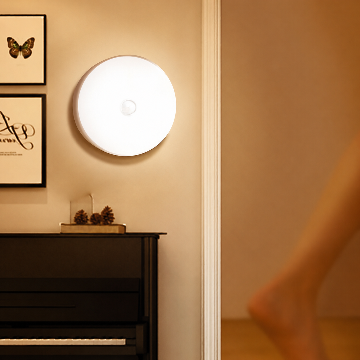Motion Sensor Night Light – Rechargeable, Magnetic & Soft Glow