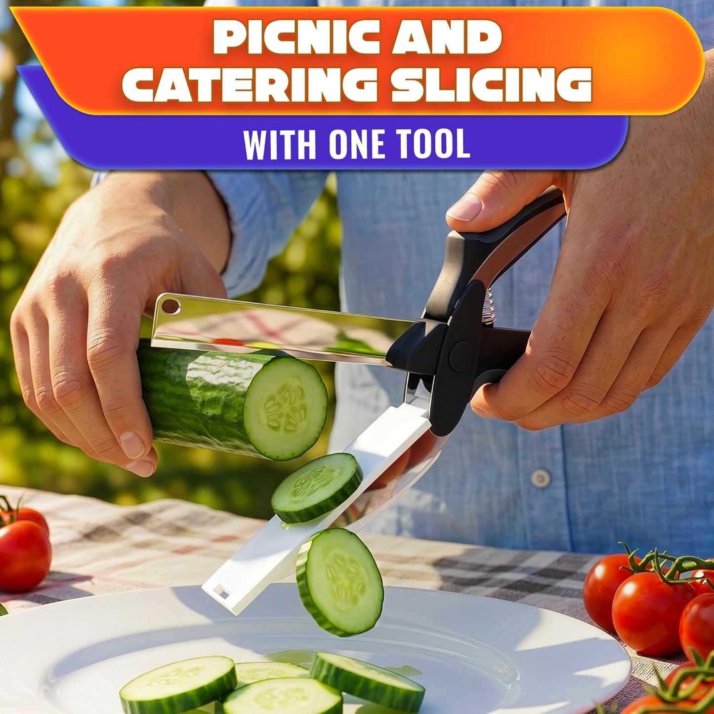 🔪 2-in-1 Stainless Steel Kitchen Scissors – Heavy Duty Food Cutter for Meat✨