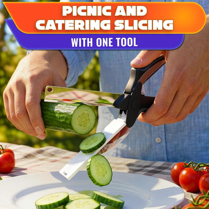 🔪 2-in-1 Stainless Steel Kitchen Scissors – Heavy Duty Food Cutter for Meat✨