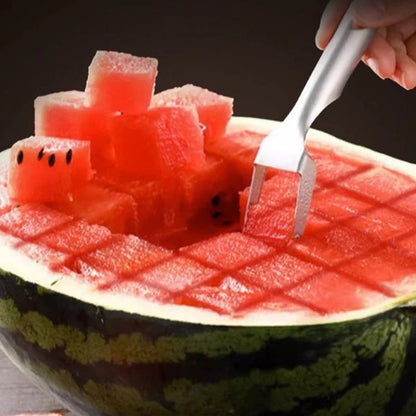 2 in 1 Stainless Steel Fruit Cutter Fork Slicer