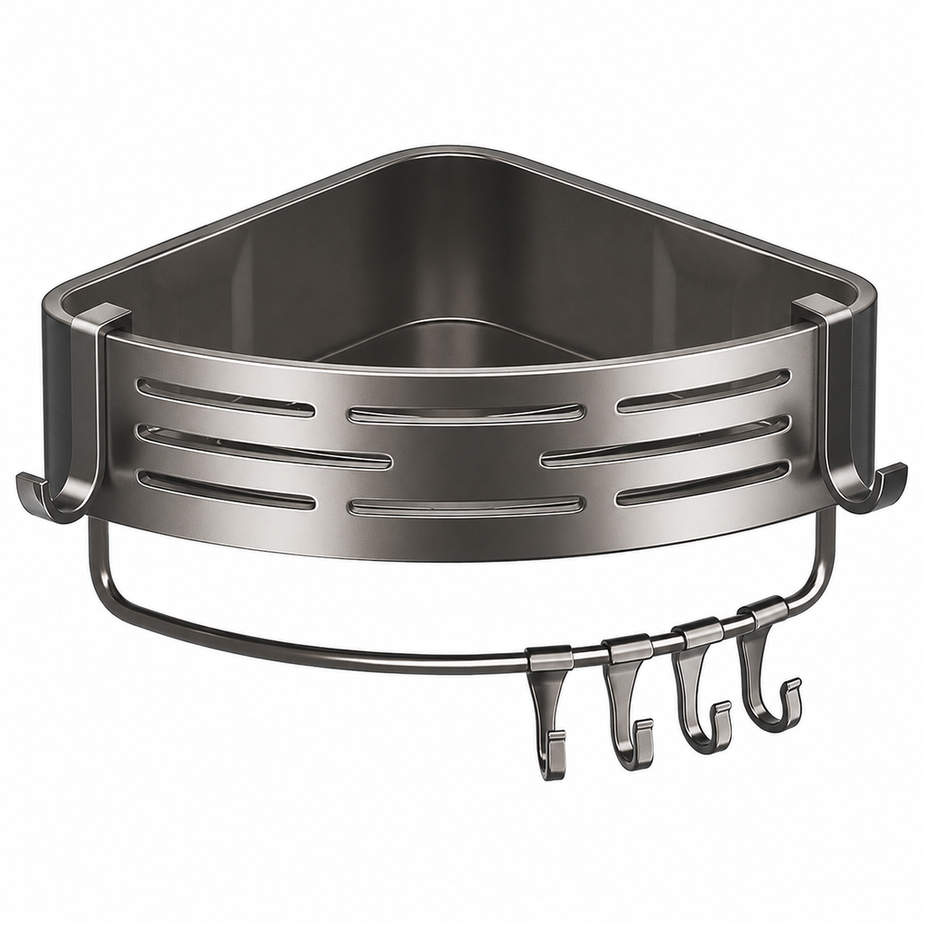 No-Drill Corner Shower Shelf – Strong, Space-Saving & Rust-Resistant