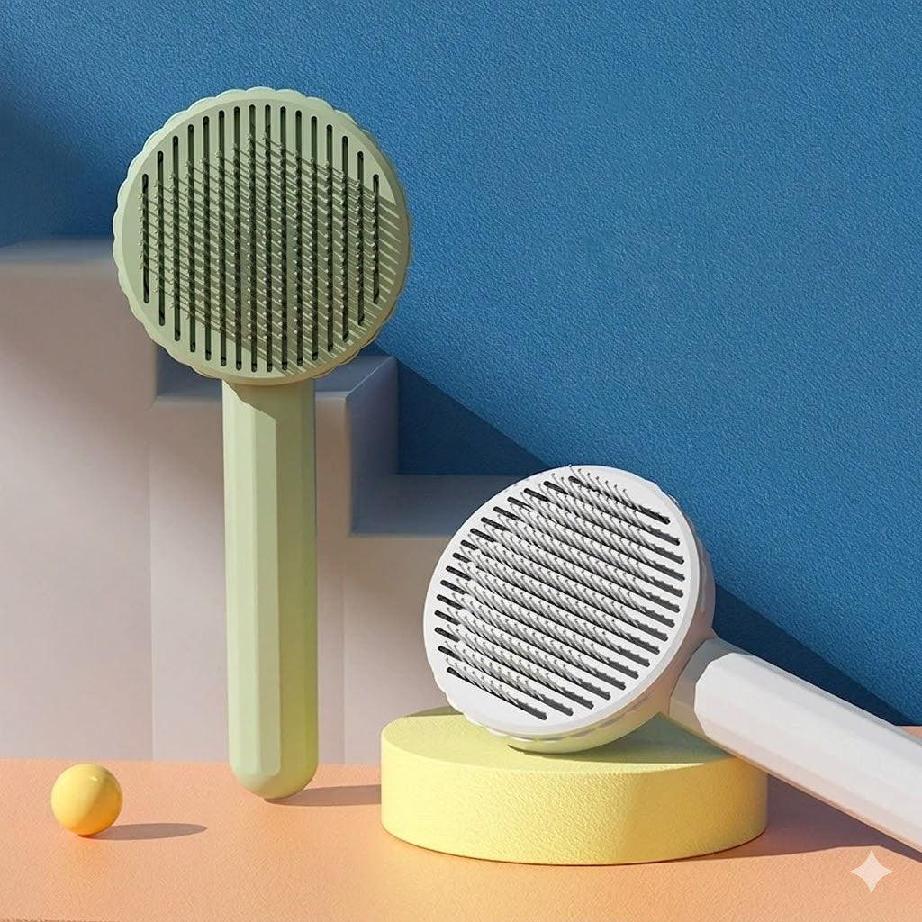 Self-Cleaning Pet Grooming Brush