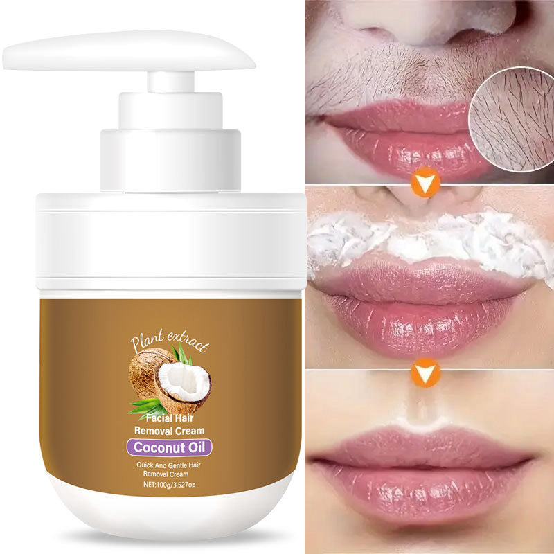 🥥 LAST DAY 70% OFF ! 🔥Coconut Facial Hair Removal Cream