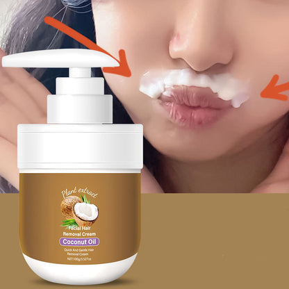🥥 LAST DAY 70% OFF ! 🔥Coconut Facial Hair Removal Cream